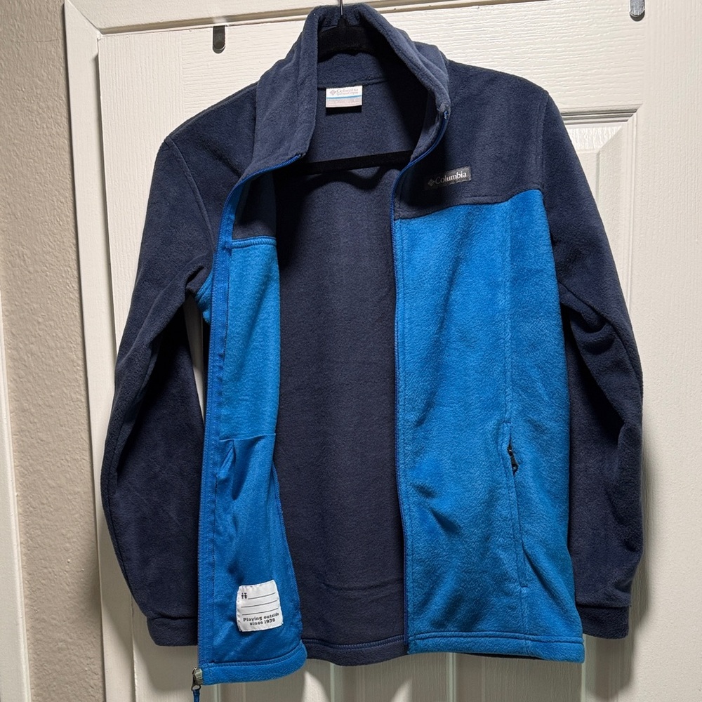 🌞✈️Columbia Kids' Navy and Blue Fleece Jacket